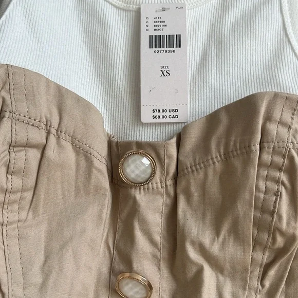 Anthropology Porridge Clothing Corset Tank NWT - Picture 4 of 6